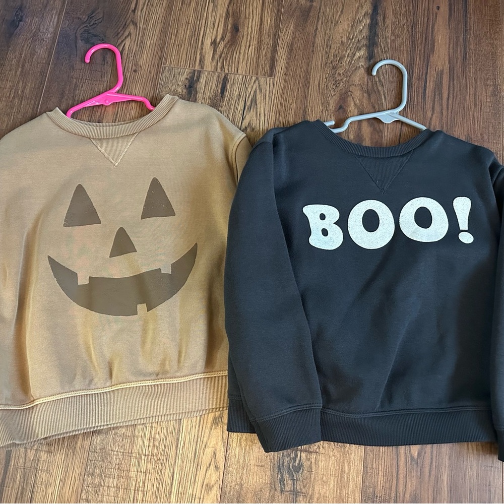 Kids Halloween Sweatshirts - Pumpkin and Boo Designs